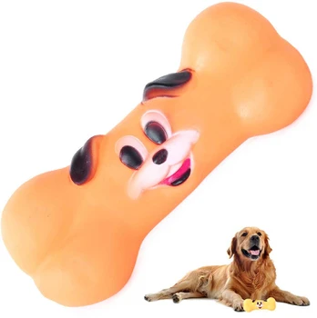 Guminis šuns žaislas kramtukas kaulas 17 cm