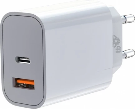 Įkroviklis TB Print, USB-A/1 x USB Type C, balta, 20 W