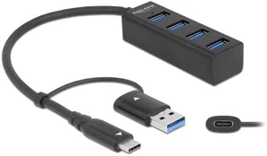 Delock 4 prievado USB 3.2 Gen 1 šakotuvas su USB Type-C™ arba USB Type-A jungtimi