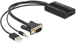 DELOCK VGA į HDMI adapterį su garsu kaina