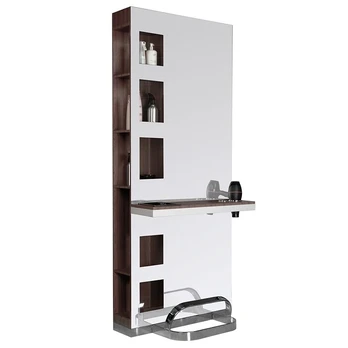 Activeshop Kirpyklos konsolė su veidrodžiu GABBIANO B058 MEDIUM BROWN