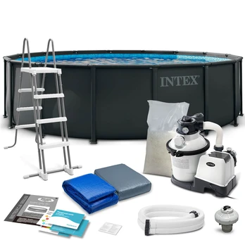 Karkasinis baseinas Intex Ultra XTR Frame 488 x 122 cm su smėlio siurbliu