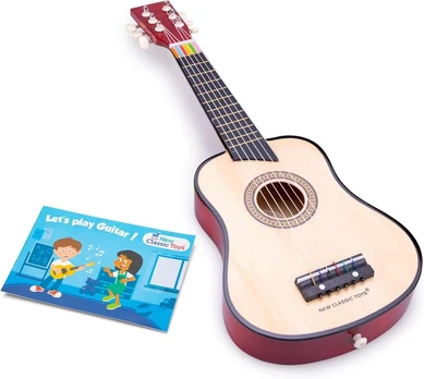 Medinė žaislinė gitara New Classic Toys 10300 /raudona