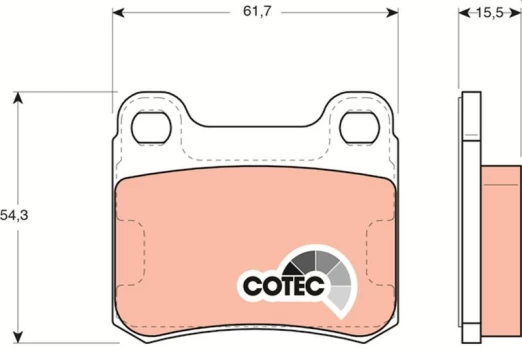 TRW GDB911 Brake pad set