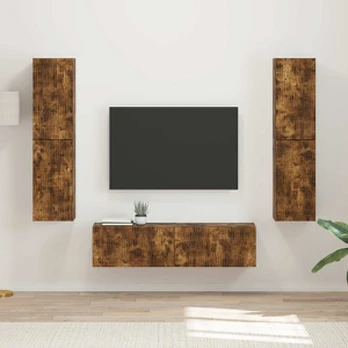 TV staliukas 3 pcs Rūkyta ąžuolas