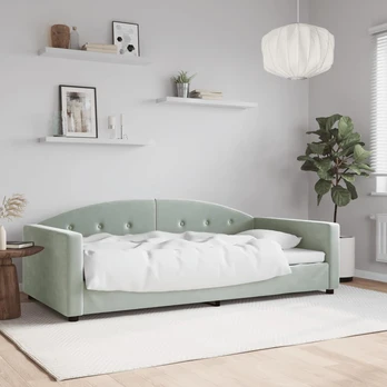 Lova Sofa, šviesiai pilkos spalvos, 100x200cm, aksomas