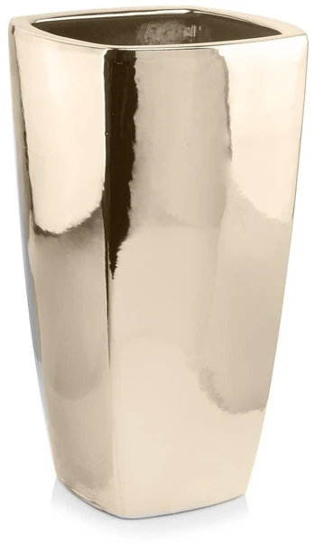 POLNIX Keraminis vazonas MD MOON, kvadratinis, auksinis, 29 x 57(A) cm