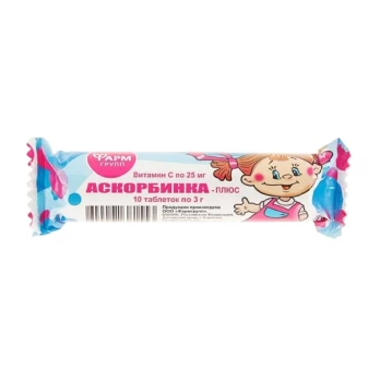 Askorbo rūgštis askorbinka plius, 10 tablečių