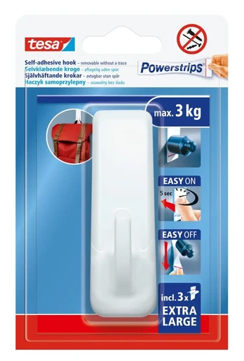 Kabliukas Tesa Powerstrips 58620 9.4cm x 3cm