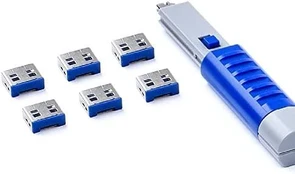SmartKeeper Basic "USB-A Port" Blocker dunkelblau 6 Stk.+Key