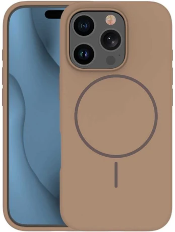 Dėklas Telforceone Silicone Thin Mag case for iPhone 17 Air 6,6' ruda