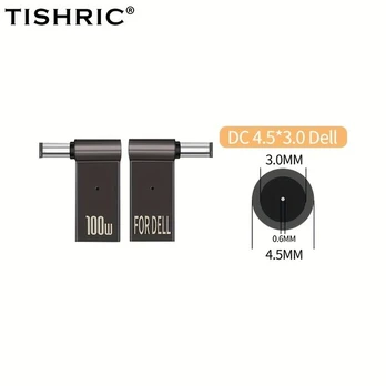 TISHRIC 100W PD Greito Įkrovimo USB-C į DC Adapteris, DC 4.5 X 3.0 Dell