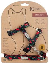 Pavadėlis Amiplay BeHappy, juodas/raudonas/žalias, S