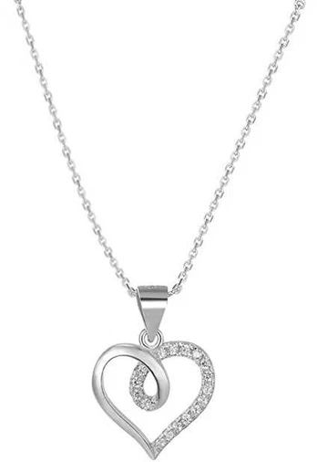 Beneto Sidabrinis necklace with heart AGS495 / 47
