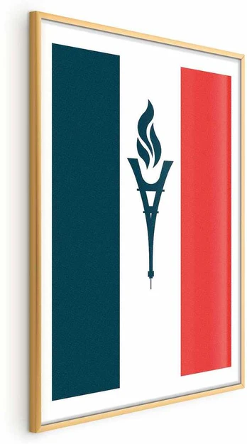 Artgeist Plakatas - French Flag with a Torch