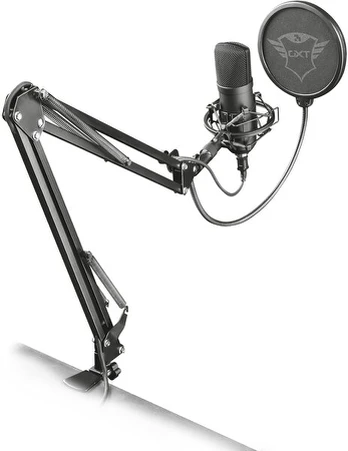 Trust Emita profesionalus Usb studijinis mikrofonas, juodas