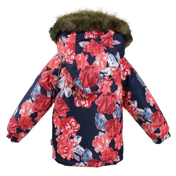Huppa Vaikų žieminė striukė VIRGO, navy pattern, 80