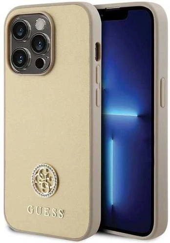 Guess Strass Metal Logo Back Case for Apple iPhone 15 Pro Max