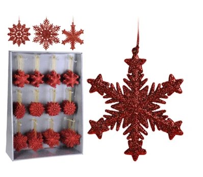 Pakabinama kalėdinė dekoracija SNOWFLAKE, 3 rūšys, 10 cm