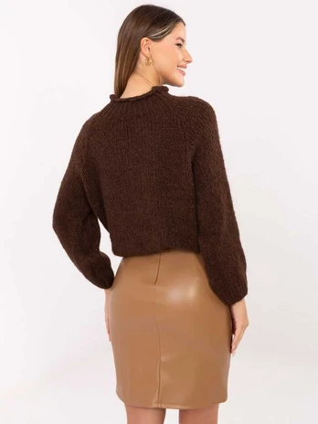 Rue Paris Spódnica-IT-SD-FL3019.83-camelowy