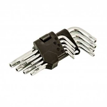 Raktų komplektas Torx, CrV, 9 vnt.