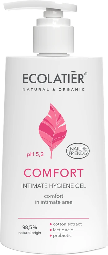 Intymios higienos prausiklis Ecolatier Comfort Ph 5.2, 250 ml