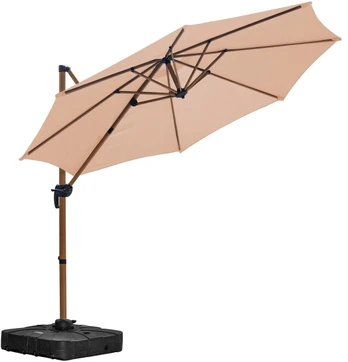 Sodo skėtis Mirpol Roma S without Base Weights, 300 cm, smėlio