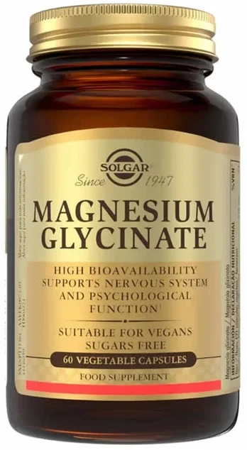Solgar Magnesium Bisglycinate 60 Vegetable Capsules