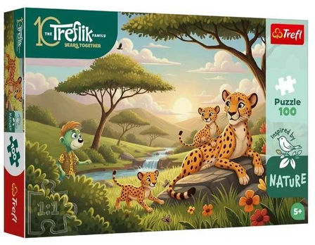 Trefl Dėlionė 100 InspiredByNature Gepardy 16592