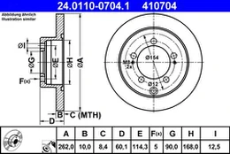 Stabdžių diskas ATE 24.0110-0704.1 kaina