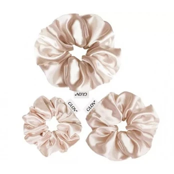 Glov Satin Scrunchie Satininės gumytės plaukams, Champagne