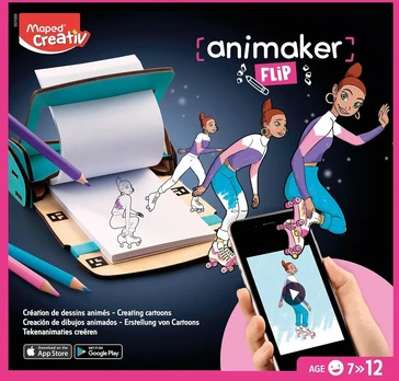 Maped Creative 907068 Animaker Flip rinkinys, juodas, normalus