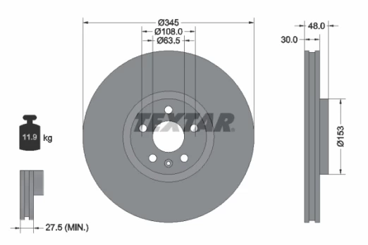 TEXTAR 92289805 Brake Disc