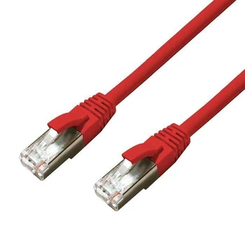 MicroConnect CAT6A S/FTP 1m Raudona LSZH