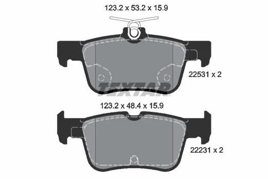 TEXTAR 2253101 Brake pad set