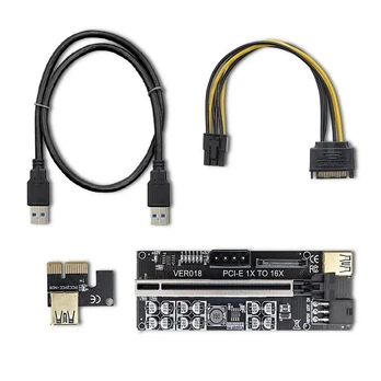 QOLTEC 55510 Riser PCI E 1x 16x USB 3.0 ver. 018 SATA PCI E 6 pin