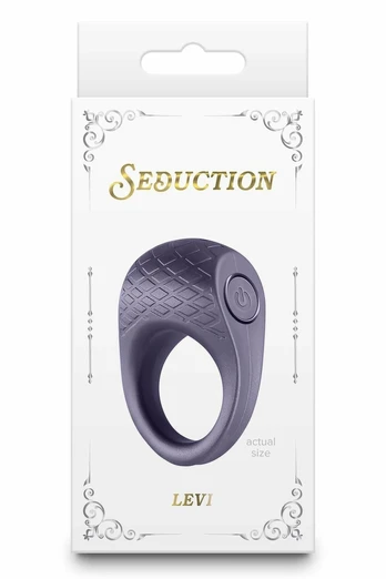 SEDUCTION Levi Metallic Gray Rechargeable Silicone Ring 3-Speed