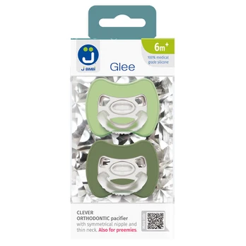 Čiulptukai JBimbi Glee 6m+ Sage-Green 2 vnt.