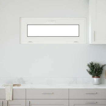 Požeminio lango RISOR 100 x 40 cm PVC ir stiklas Balta