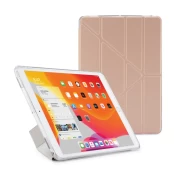 Pipetto iPad 10.2" Metallic Origami case with TPU back - Rose Gold kaina
