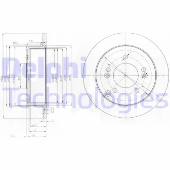 Stabdžių diskas DELPHI BG3799