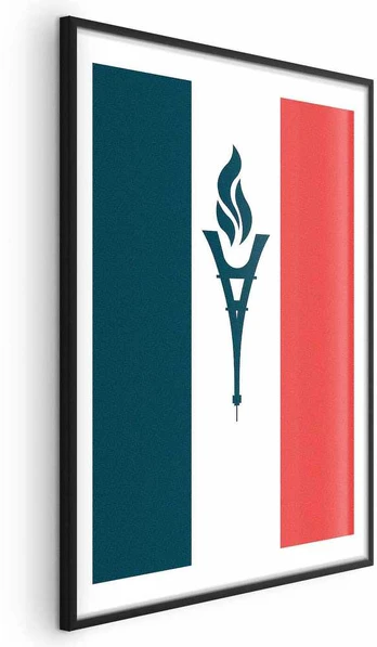 Artgeist Plakatas - French Flag with a Torch