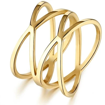 Troli Intertwined auksinis-plated ring KRS-275
