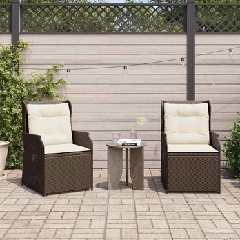 Sodo suolas su pagalve 2 pcs Ruda Poli ratanas