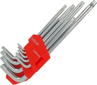 AW-Tools AWTools Torx raktai ilgi, 9 vienetai (AW35050)
