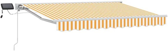 Rankinis markizės rėmas su LED Geltona ir balta 3 x 2,5 m