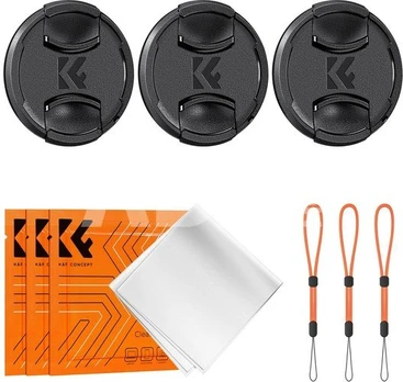 K&F Concept K&F 62MM Lens Caps Kit with K&F LOGO 3 PCS