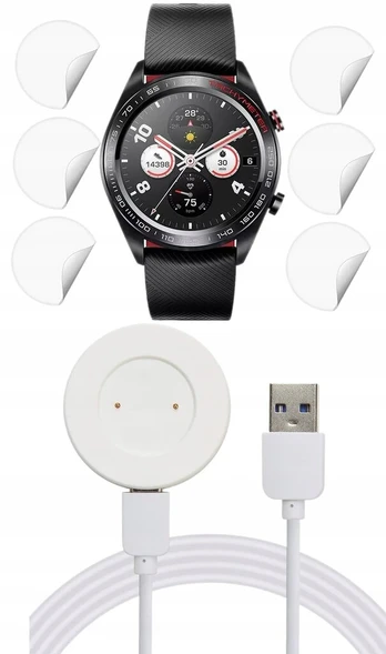 Įkroviklis + 6x blizgios plėvelės Honor Magic Watch