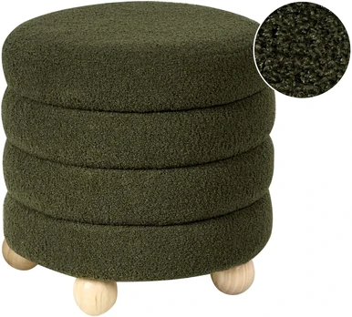 Beliani Pufas CHILLY Boucle žalias