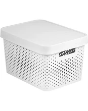 Daiktadėžė Curver Infinity Dots, 17 l, balta, 358 x 268 x 220 mm kaina